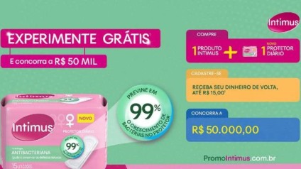 Ação promocional de Intimus sorteia 50 mil Reais