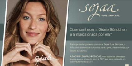 Conhecendo Gisele Bündchen na promoção da Sack's