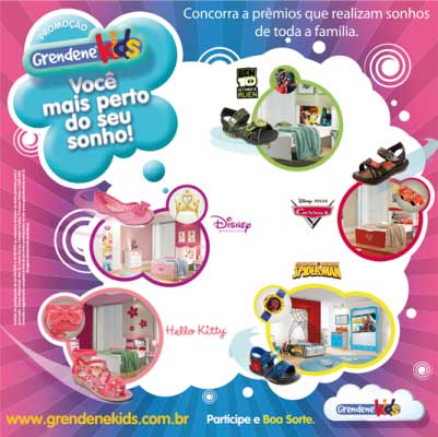 Quarto temático na ação promo da Grendene Kids
