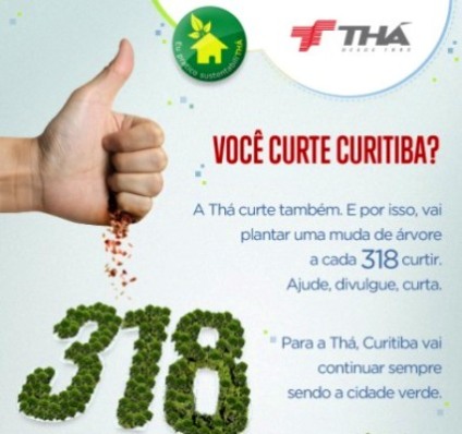 Thá homenageia Curitiba plantando árvores