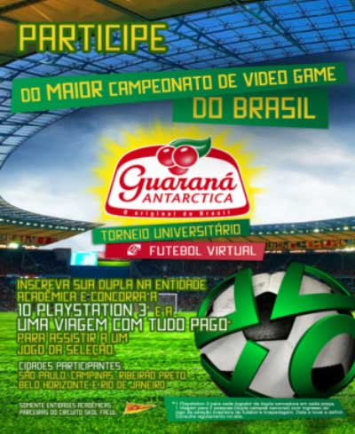Guaraná Antarctica promove torneio de futebol virtual