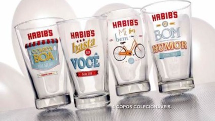Habib's comemora 25 anos com copos colecionáveis