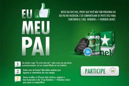 Declarando o amor ao pai com a Heineken