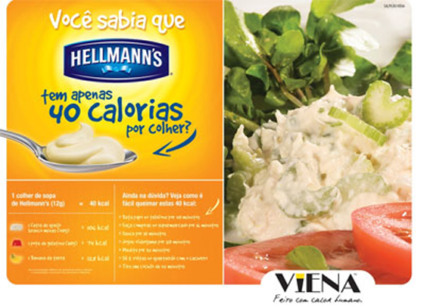 Hellmann´s divulga 40 kcal no Viena 