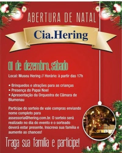 O espírito de Natal chega ao Museu Hering