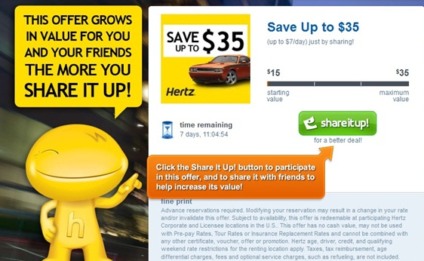 Hertz tem cupom de desconto 2.0 no Facebook