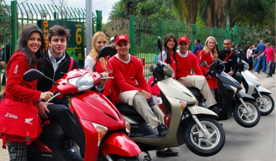A Honda permitiu aos participantes do evento a realização de um test-drive.