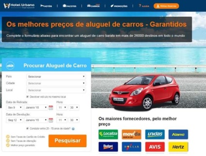 Hotel Urbano fecha parceria com RentalCars.com