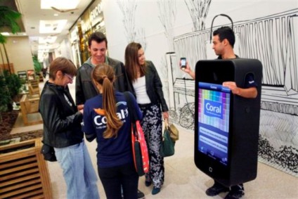 Coral ativa aplicativo com iPhone Man