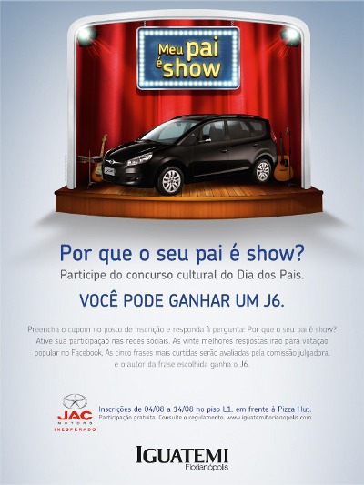 "Meu pai é show" no Iguatemi Florianópolis