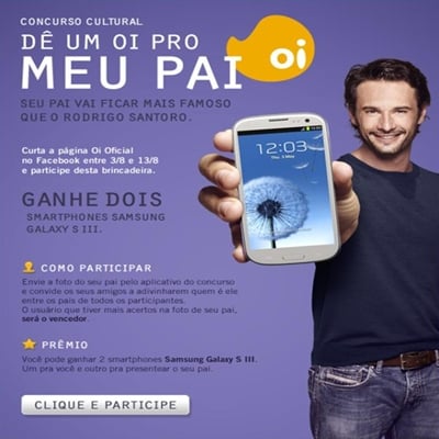 Rodrigo Santoro ativa promo da Oi