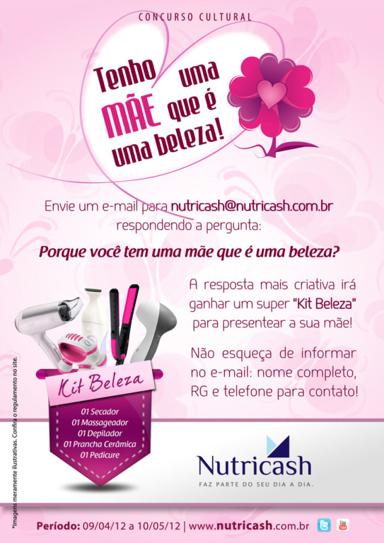 Nutricash promove concurso cultural de Dia das Mães