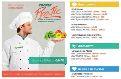 Oficina de Páscoa abre agenda do Cooper Pratic