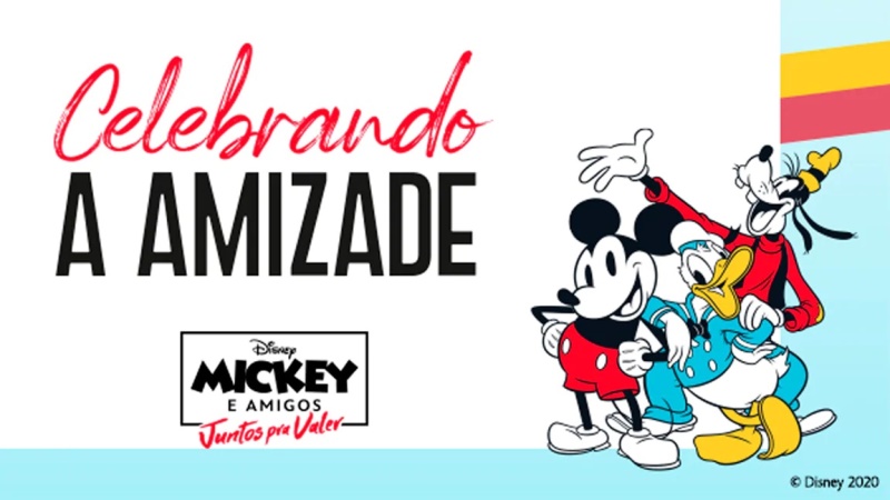 Mickey e amigos convidam para celebrar a amizade