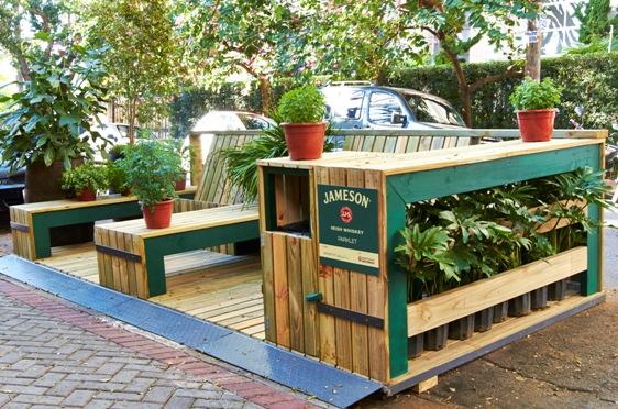 Jameson assina parklet em São Paulo