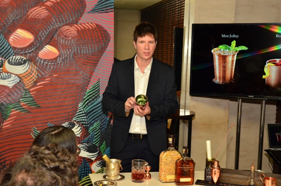 Jean Ponce durante evento de degustação.