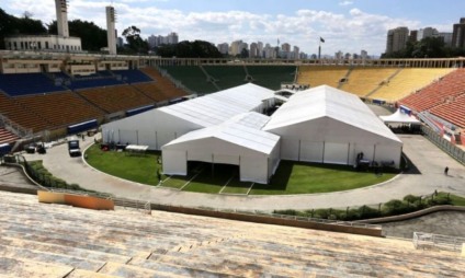 Complexos esportivos na batalha contra a pandemia