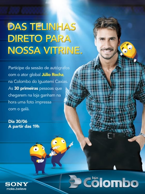 Lojas Colombo recebe Júlio Rocha