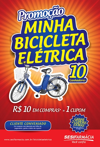 Promo da Sesi Farmácia sorteia bikes elétricas 