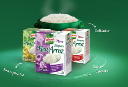 Promoção Knorr com arroz em casa
