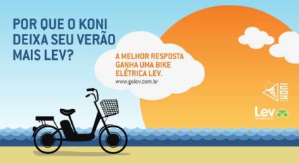 Bicicleta elétrica é o prêmio na promo do Koni Store Bicicleta elétrica é o prêmio na promo do Koni Store