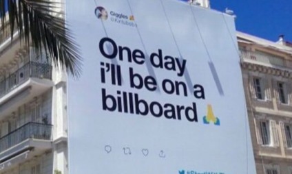 Twitter atende pedido de usuário e transforma tweet em outdoor