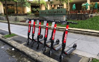 Patinetes da Uber começam a funcionar em São Paulo