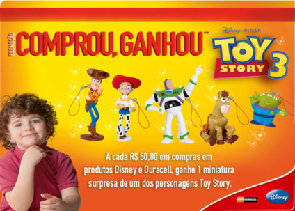 Toy Story na ação promocional da Duracell e Disney Toy Story na ação promocional da Duracell e Disney