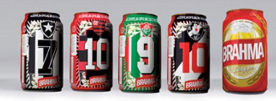 Brahma com latas temáticas de futebol