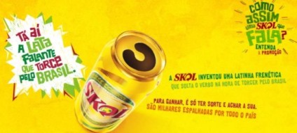 Latas falam na promoção da Skol