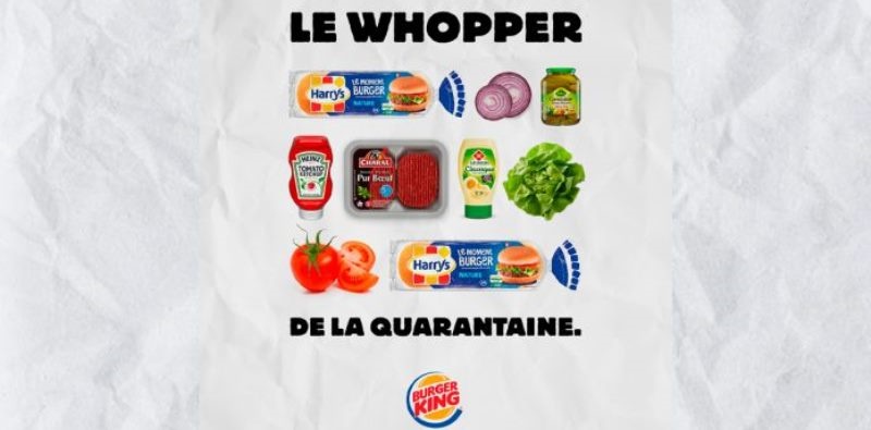 Bk França desafia clientes a fazerem “Whopper da Quarentena”