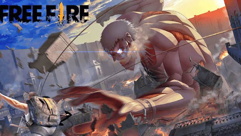 Free Fire anuncia crossover com Attack on Titan