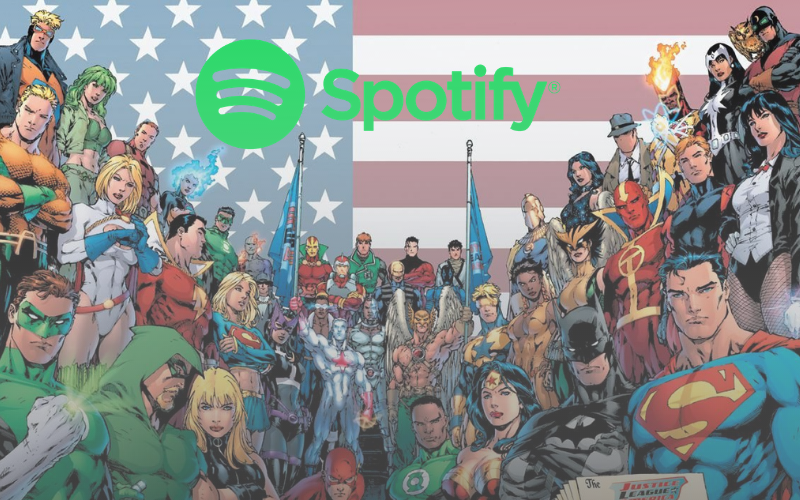Super-heróis da DC Comics chegam ao Spotify Super-heróis da DC Comics chegam ao Spotify