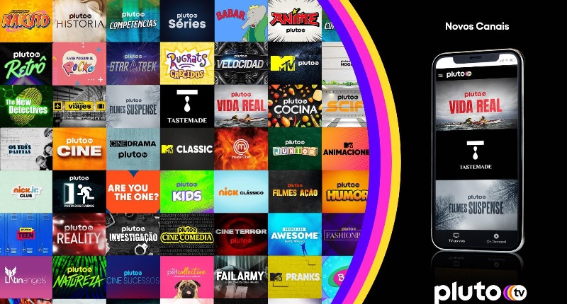 Pluto TV lança três novos canais no Brasil Pluto TV lança três novos canais no Brasil