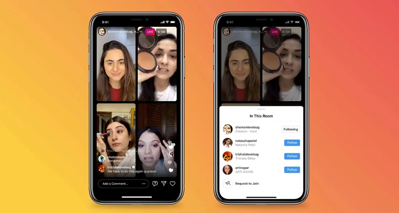 Instagram começa a permitir lives com até 4 pessoas