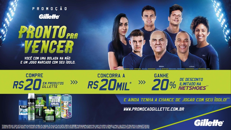 Gillete dá início à promo 'Pronto para vencer'