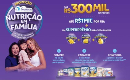 Ação promocional da Danone sorteará R$ 300 mil em prêmios