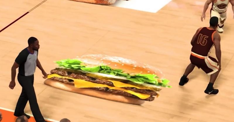 Burger King transforma cardápio em quadra de basquete Burger King transforma cardápio em quadra de basquete