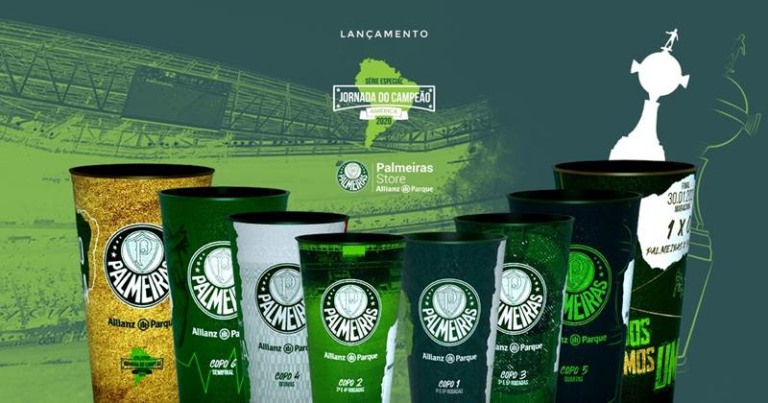 Allianz Parque cria copos em comemoração ao Bicampeonato da América