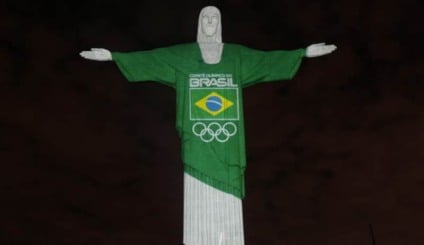 COB ilumina Cristo Redentor para marcar 100 dias para Tóquio 2020
