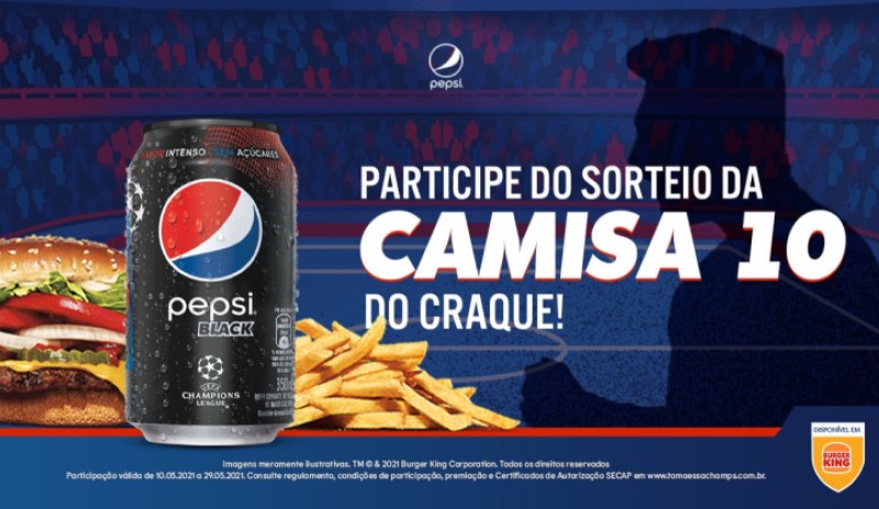 BK e Pepsi sorteiam camisa autografada por ídolo do futebol