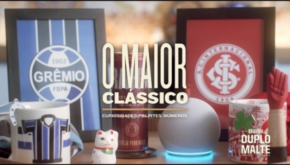 Brahma coloca Alexa na discussão sobre o Gre-Nal