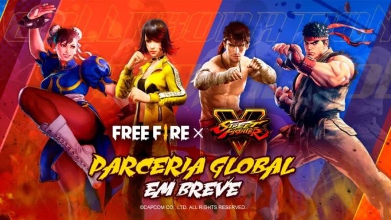 Free Fire ganha evento com Ryu e Chun-Li de Street Fighter