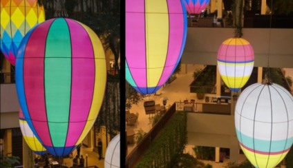 MChecon leva voo de balão para dentro do Cidade Jardim