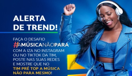 TIM promove dueto entre Iza e seus fãs