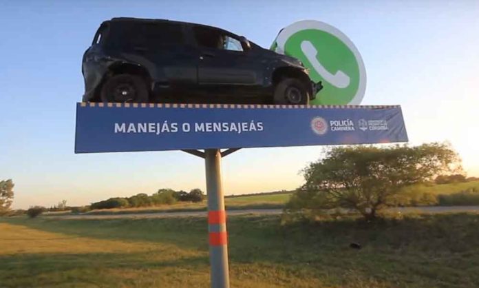 Campanha argentina alerta motoristas sobre uso das redes sociais 