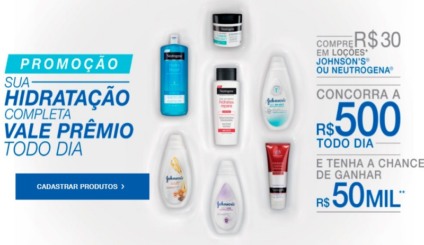 Prêmio diários na promo de Johnson's e Neutrogena