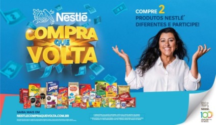 Nestlé realiza a ação promo 'Compra que Volta'