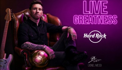 Lionel Messi é a estrela da campanha de 50 anos do Hard Rock