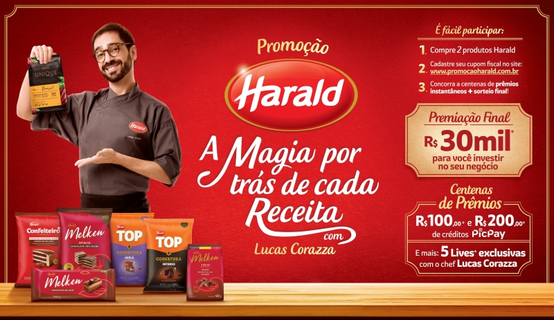 Chef confeiteiro Lucas Corazza estrela promo da Harald Chef confeiteiro Lucas Corazza estrela promo da Harald